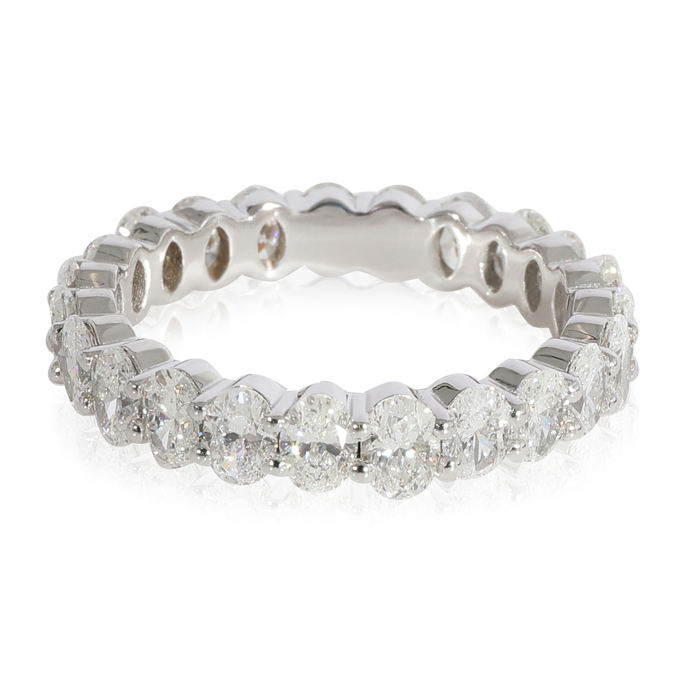 Diamond Oval Eternity Band in 14k White Gold 2.3 CTW - Picture 4 of 4